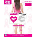 Breast Cancer Awareness Temporary Tattoo w/ Tear-off Ticket